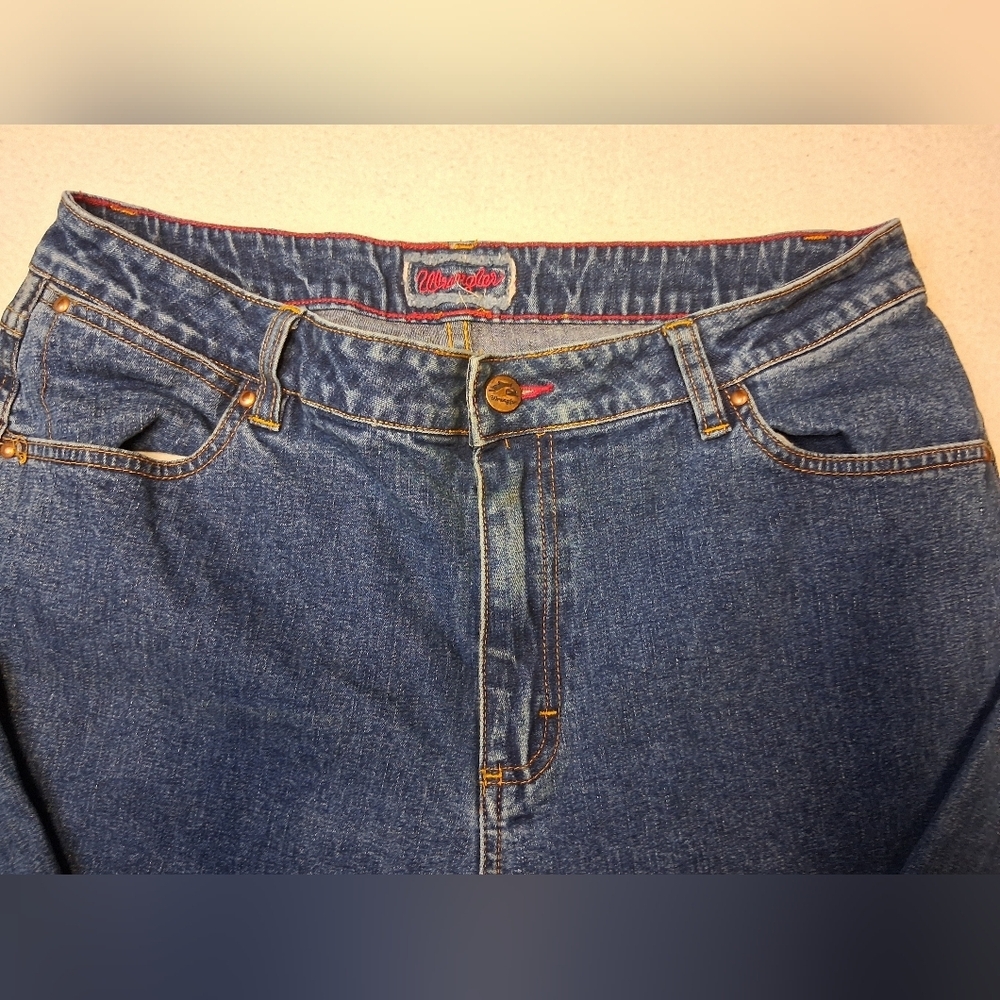 Wrangler Junior Womens Classic Blue Denim Jeans - Picture 5 of 8